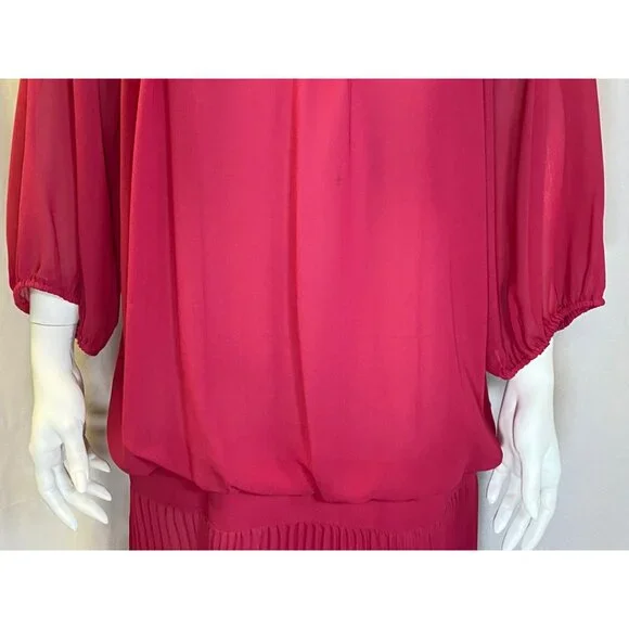 Vintage Women's Dress size 6 8 Lizzy & Johnny by Lucero drop waist 80's retro - Picture 4 of 9